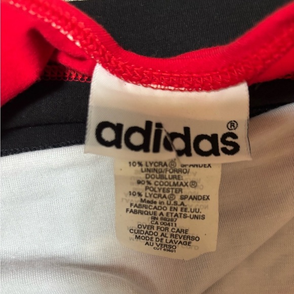 Adidas Sports Bra Tank Top Cool Max Athletic Workout Black and Red Logo NWT Sz L - Picture 7 of 8